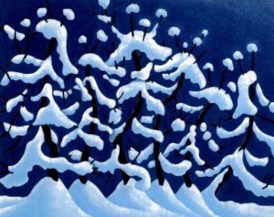 月夜の踊り子達　もしくは冬のりんご樹　第76回第一美術展（2005）優秀賞
